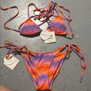 Kulani kinis Multicolor Bikini Set bright colors new size XS